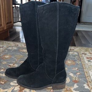 UGG Women's Black Suede Knee-High Boots